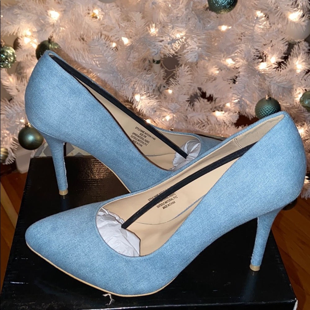 Ashley Stewart Denim Heels